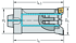 Immagine di Utensile di barenatura a due taglienti B3220 • Attacco modulare NCT • metrico