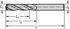 Immagine di Punta a tre tagli in metallo duro integrale A1166TIN • 3xD • Codolo cilindrico • Angolo di punta 150°